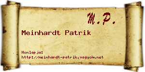 Meinhardt Patrik névjegykártya